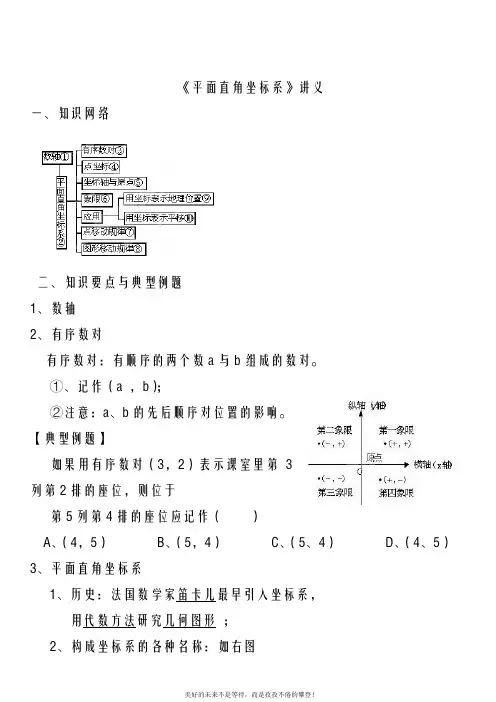 最新人教版七年级数学下册《平面直角坐标系》讲义(精品教案)