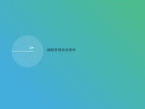 战略管理培训资料
