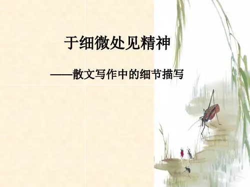 【写作指导】细节描写独特详细