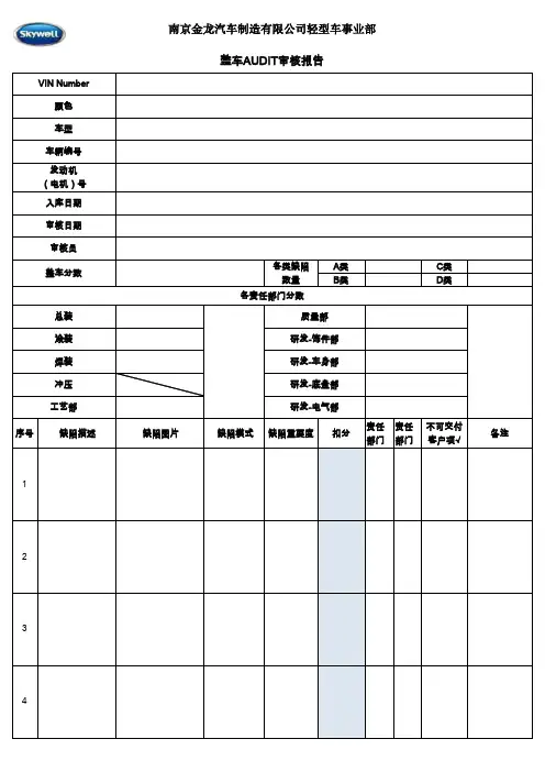 AUDIT评审报告