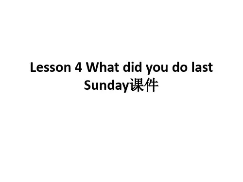 六年级下册英语课件-Lesson 4 What did you do last Sunday 科普版(共21张PPT)