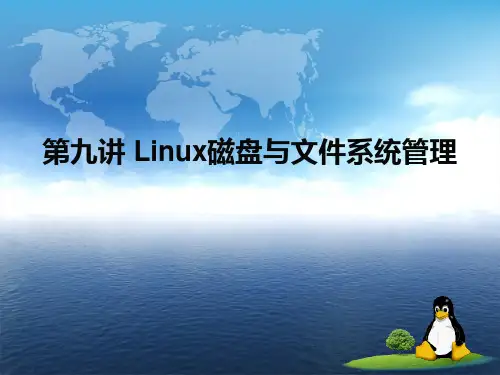 第九讲 Linux磁盘与文件系统管理