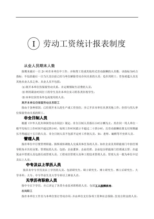 劳动工资统计报表制(新)