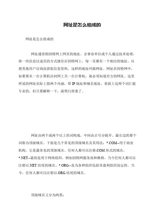 网址是怎么组成的