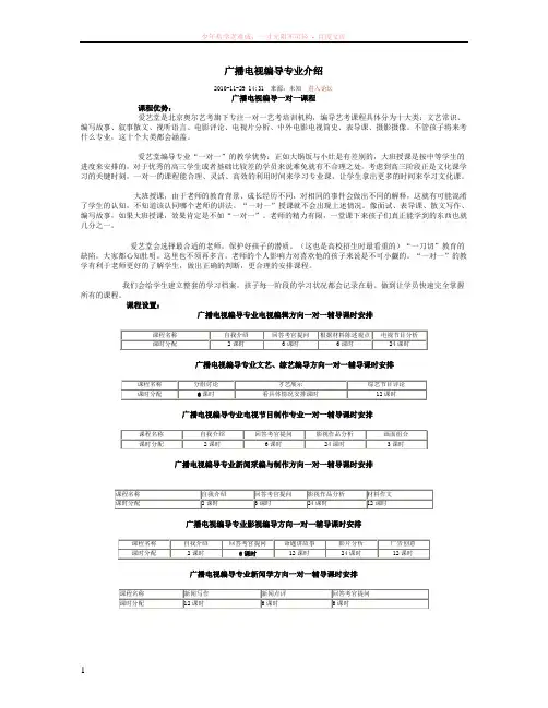 广播电视编导专业介绍