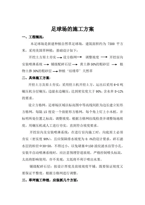 标准足球场施工方案刘永英