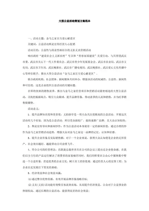 大型公益活动策划
