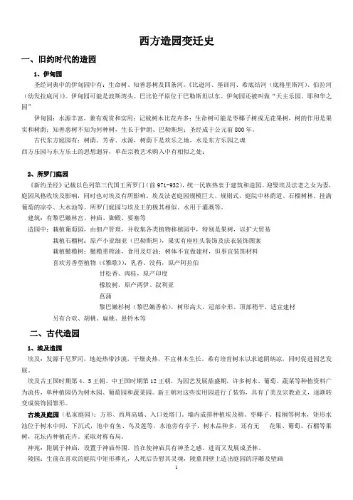 西方造园变迁史1