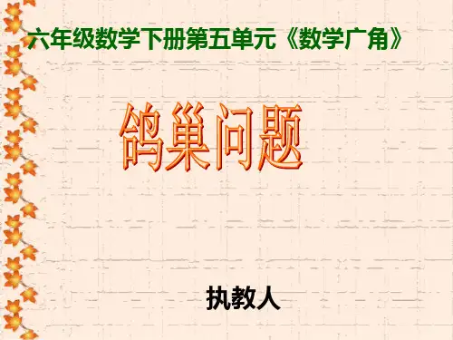 鸽巢问题 (2)PPT课件