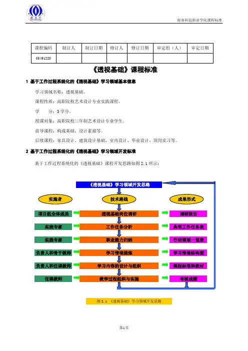 《透视学》课程标准