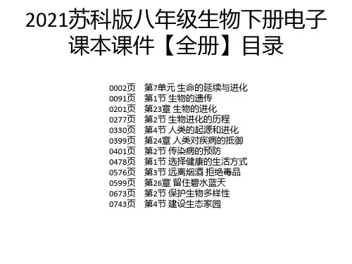 2021苏科版八年级生物下册电子课本课件【全册】