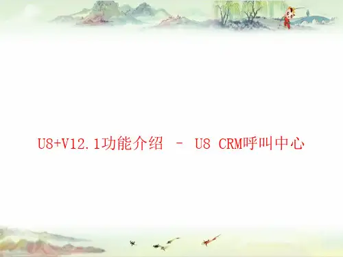 【用友 精】U8+V12.1全产品功能介绍-呼叫中心