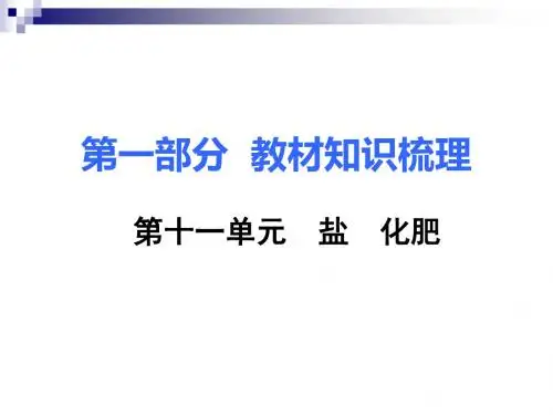 中考化学第十一单元盐化肥课件