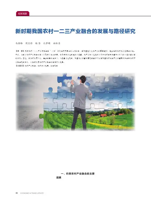 新时期我国农村一二三产业融合的发展与路径研究