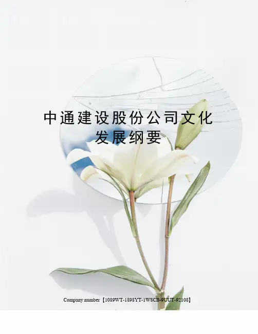 中通建设股份公司文化发展纲要