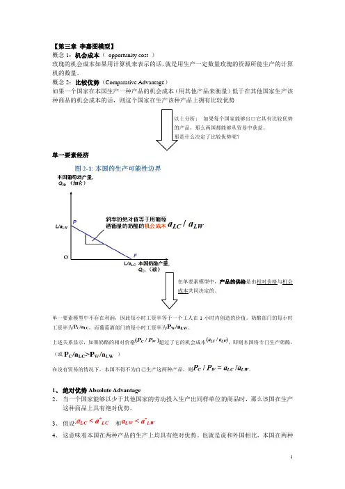 国际经济学考点整理讲解