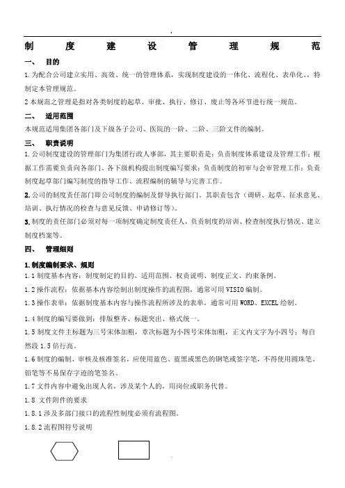 制度建设管理规范
