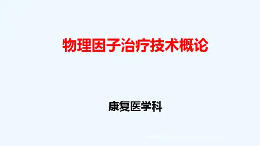物理因子治疗技术概论 PPT