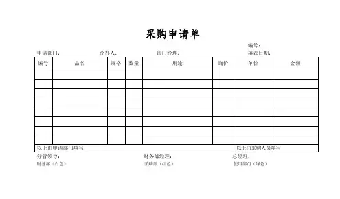采购申请单2