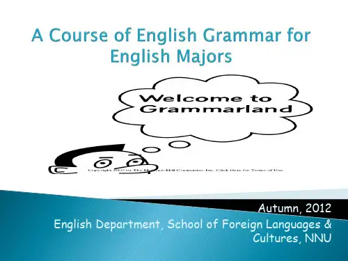 1. Introducing the course of English grammar