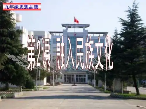 苏人版思想品德九年级第2课《融入民族文化》之“增强民族文化认同感”PPT(31页)