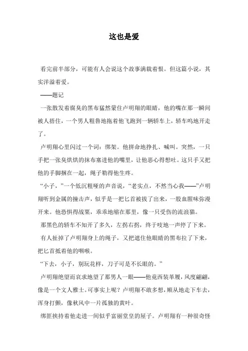 高中作文这也是爱