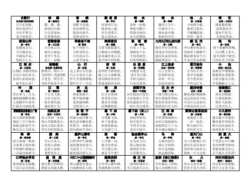 古诗词考级各级别必背古诗