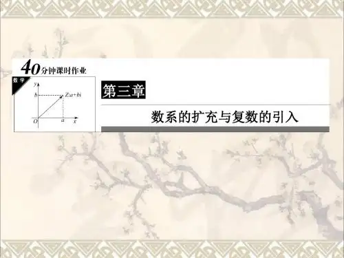 2017年高中数学第三章数系的扩充与复数的引入3.1数系的扩充和复数的概念习题课件2新人教A版选修1_2