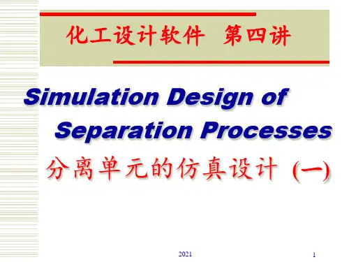 第四讲 分离单元的仿真设计(一)PPT课件