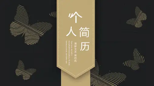 清新文艺蝴蝶个人简历
