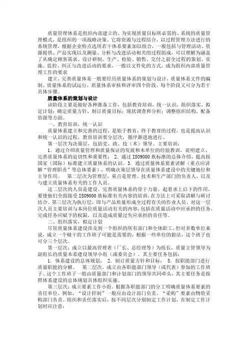 质量管理体系是如何建立的