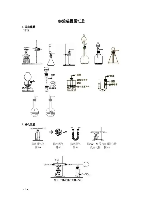 初三化学实验装置图汇总