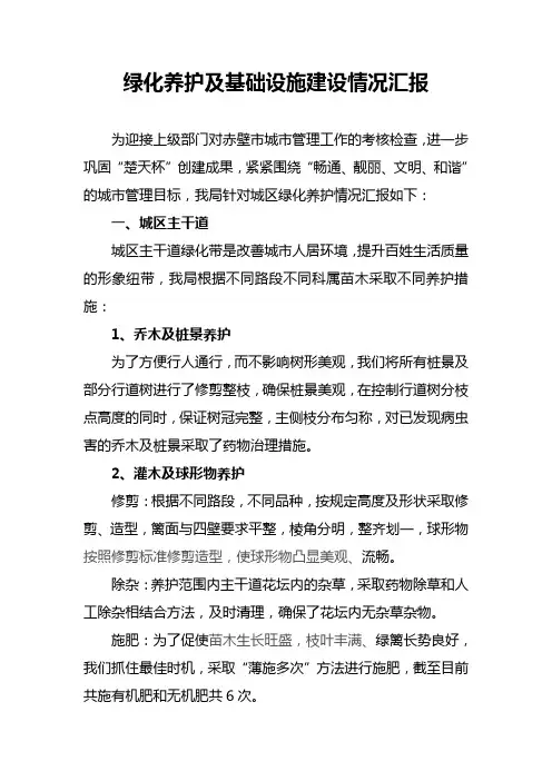 绿化养护情况汇报