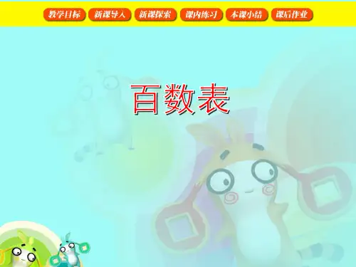 人教版一年级数学下册《百数表》 ppt