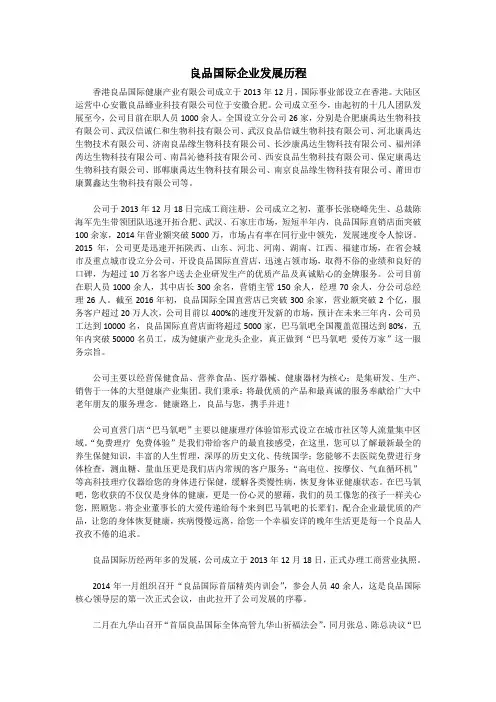 良品国际发展历程