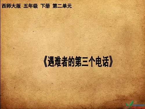 《遇难者的第三个电话》PPT课件