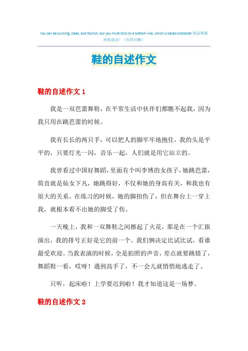 鞋的自述作文