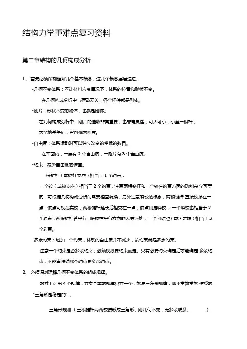 结构力学重难点完美复习资料