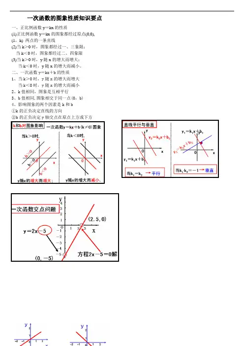 八年级数学上册 一次函数要点讲解 北师大版