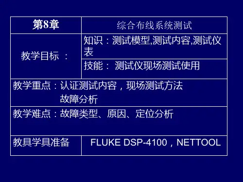 综合布线系统测试