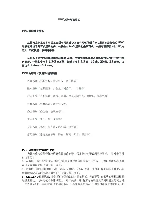 PVC地坪知识总汇