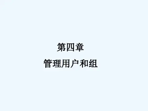 第4章Windowsserver2003管理用户组