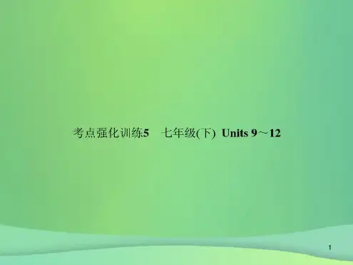 中考英语复习考点强化训练5七年级下册Units9_12练本课件.ppt