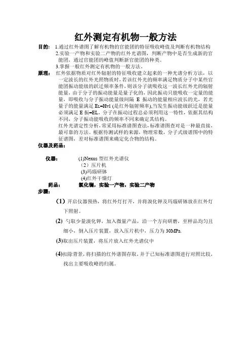 红外测定固体样品步骤