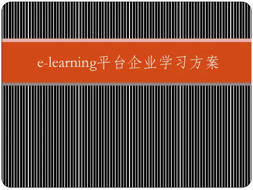 e-learning平台企业学习方案PPT课件