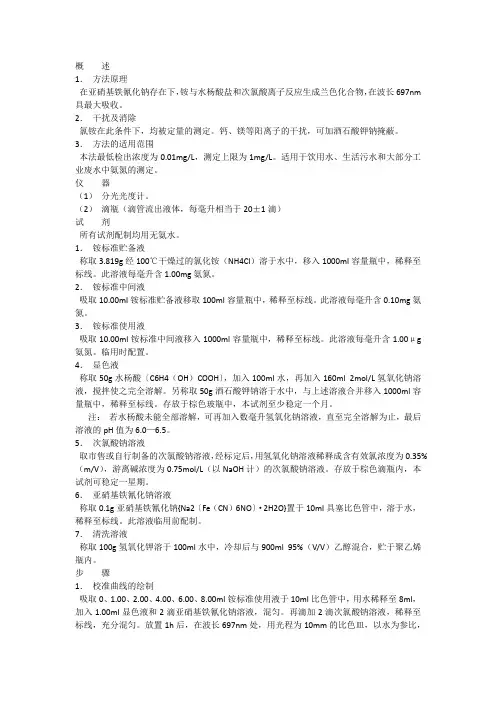 NH4+测定-水杨酸法