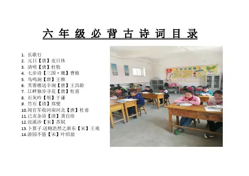 目录 古诗