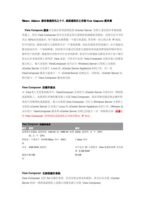 VMware vSphere 服务器虚拟化之十八 桌面虚拟化之安装View Composer服务器
