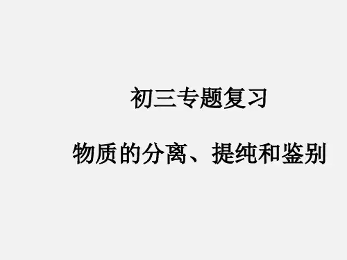 物质的检验鉴别和除杂