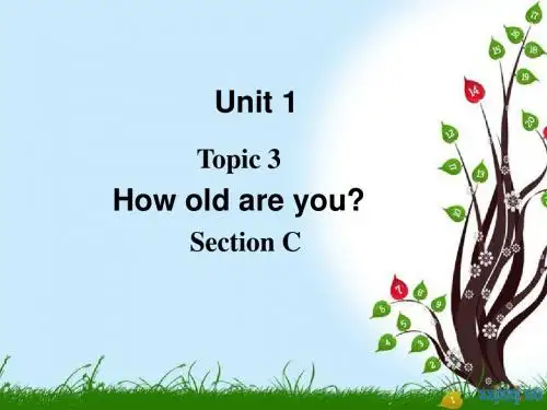 仁爱版七年级英语上册 Unit 1 Topic 3 Section C 课件(共30张PPT)